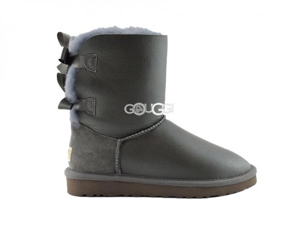 Bailey Bow Metallic Gray