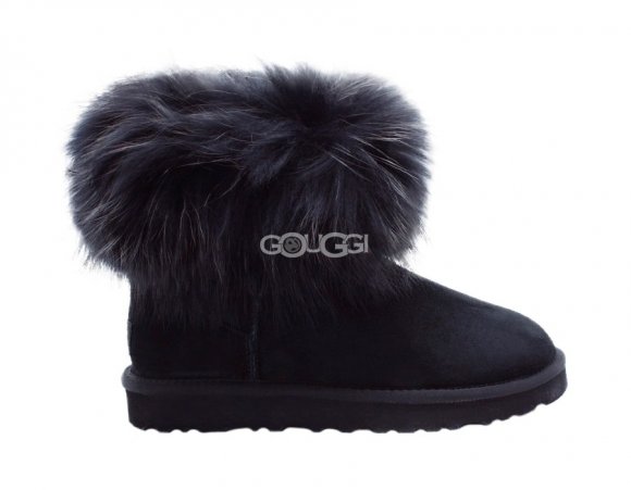 Mini Fox Fur Black