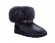 Mini Fox Fur Metallic Black