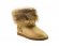 Mini Fox Fur Metallic Gold