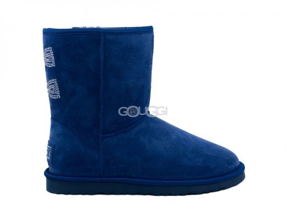 Classic Short Crystal Bow Blue - 41