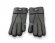 меховые перчатки мужские Leather Black 1