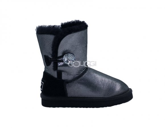 Kids Bailey Button Glitter Black - 32
