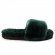 Fluff Slide Slippers Dark Green - 37