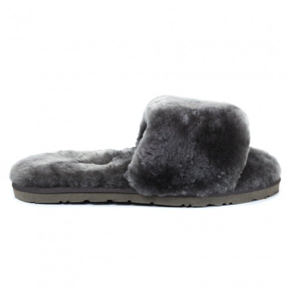 Fluff Slide Slippers Dark Grey - 39