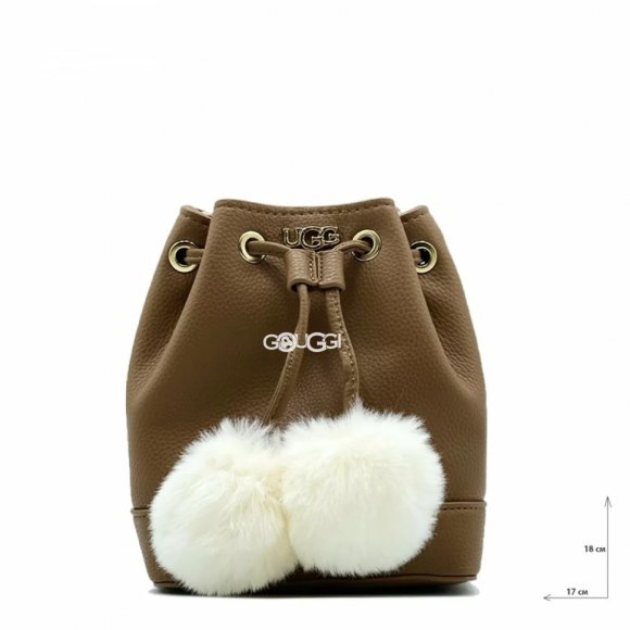 Ugg Aaliyah Bucket Crossbody Pom Chestnut